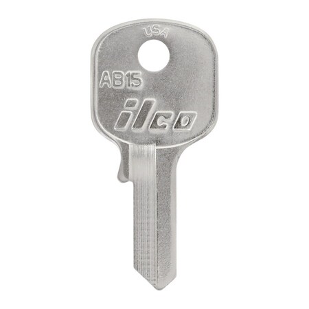 Hillman Traditional Padlock Universal Key Blank with AB15 Single Sided Case, 10PK 5972187